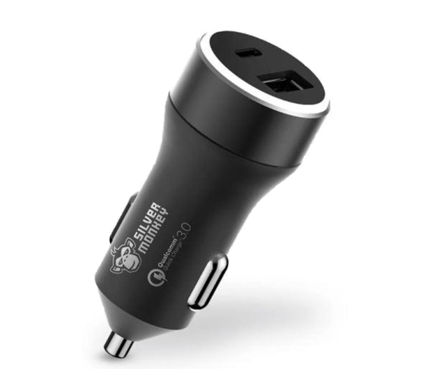 Silver Monkey Ładowarka samochodowa USB-C, 3A, PD, QC 3.0 - 487142 - zdjęcie